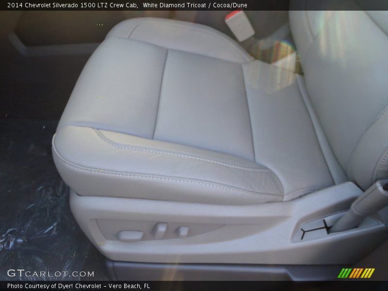 White Diamond Tricoat / Cocoa/Dune 2014 Chevrolet Silverado 1500 LTZ Crew Cab