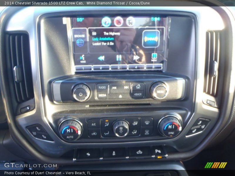 White Diamond Tricoat / Cocoa/Dune 2014 Chevrolet Silverado 1500 LTZ Crew Cab