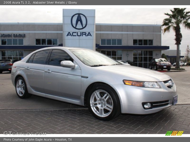 Alabaster Silver Metallic / Ebony 2008 Acura TL 3.2