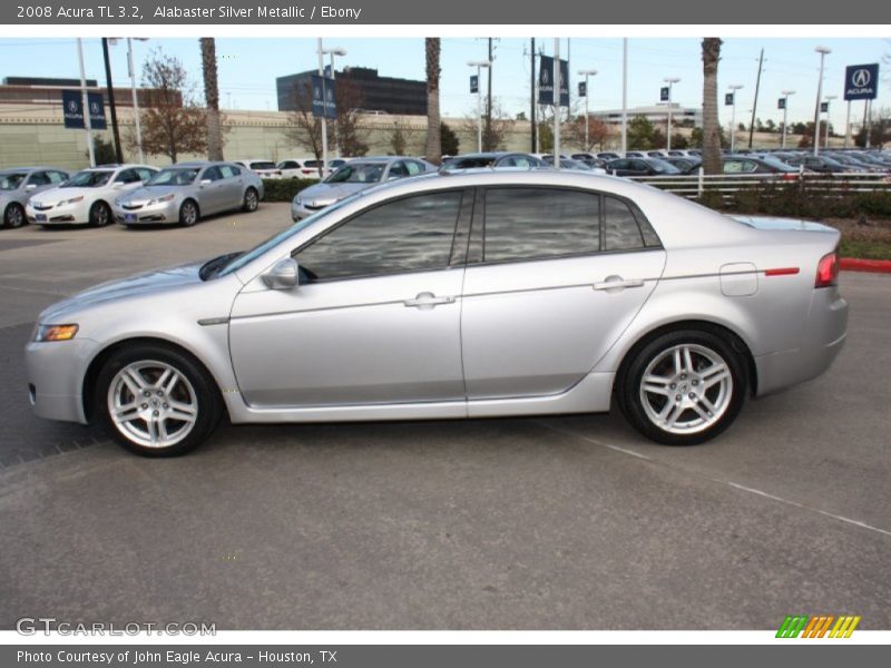 Alabaster Silver Metallic / Ebony 2008 Acura TL 3.2