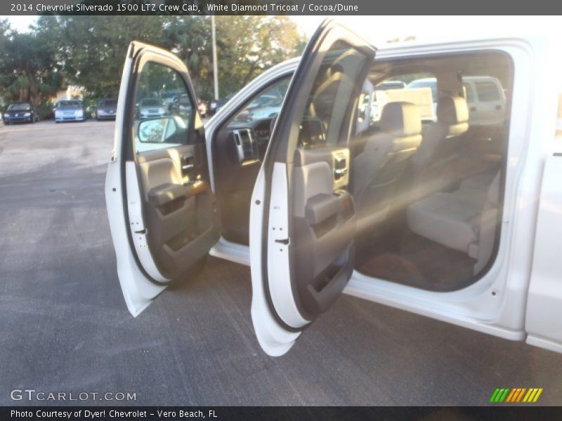 White Diamond Tricoat / Cocoa/Dune 2014 Chevrolet Silverado 1500 LTZ Crew Cab