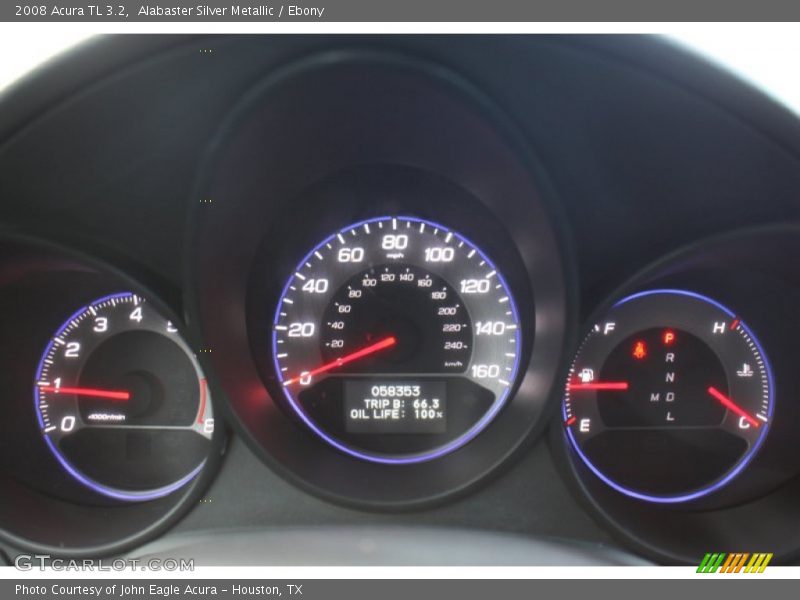 Alabaster Silver Metallic / Ebony 2008 Acura TL 3.2