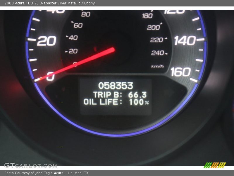 Alabaster Silver Metallic / Ebony 2008 Acura TL 3.2