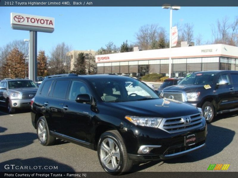 Black / Ash 2012 Toyota Highlander Limited 4WD