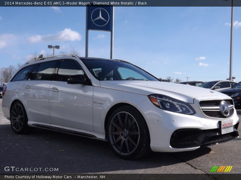 Diamond White Metallic / Black 2014 Mercedes-Benz E 63 AMG S-Model Wagon