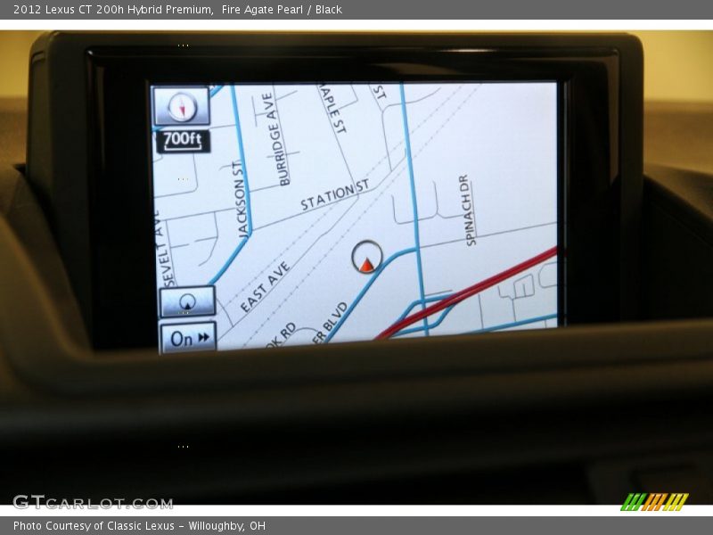 Fire Agate Pearl / Black 2012 Lexus CT 200h Hybrid Premium