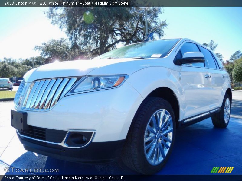 White Platinum Tri-Coat / Medium Light Stone 2013 Lincoln MKX FWD