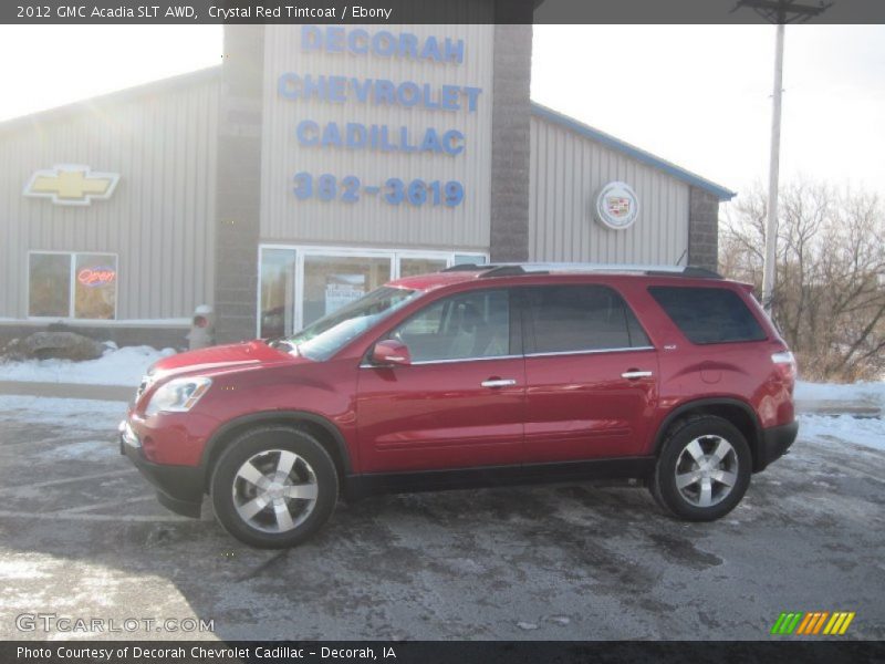 Crystal Red Tintcoat / Ebony 2012 GMC Acadia SLT AWD
