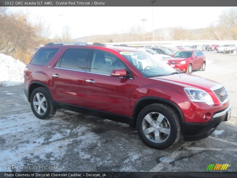 Crystal Red Tintcoat / Ebony 2012 GMC Acadia SLT AWD