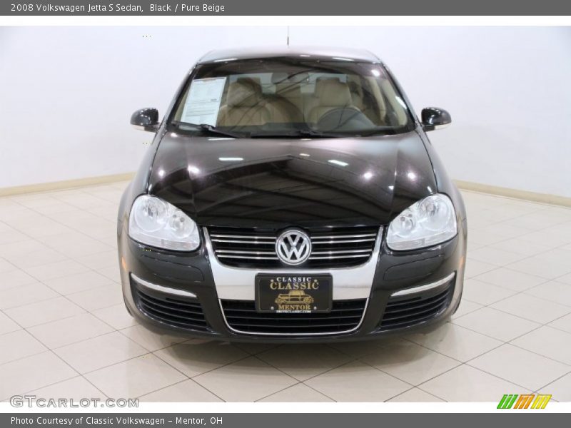 Black / Pure Beige 2008 Volkswagen Jetta S Sedan