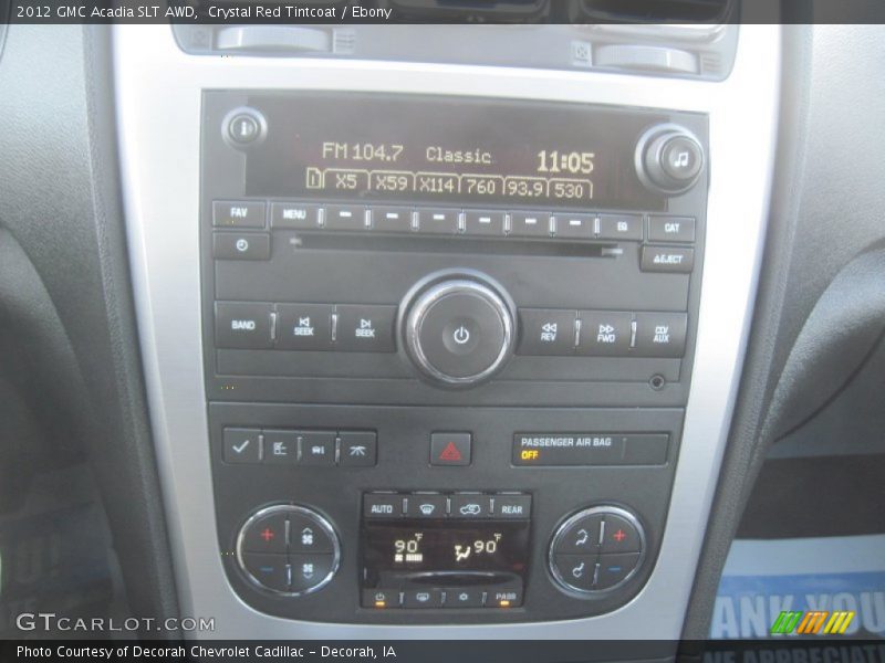 Crystal Red Tintcoat / Ebony 2012 GMC Acadia SLT AWD