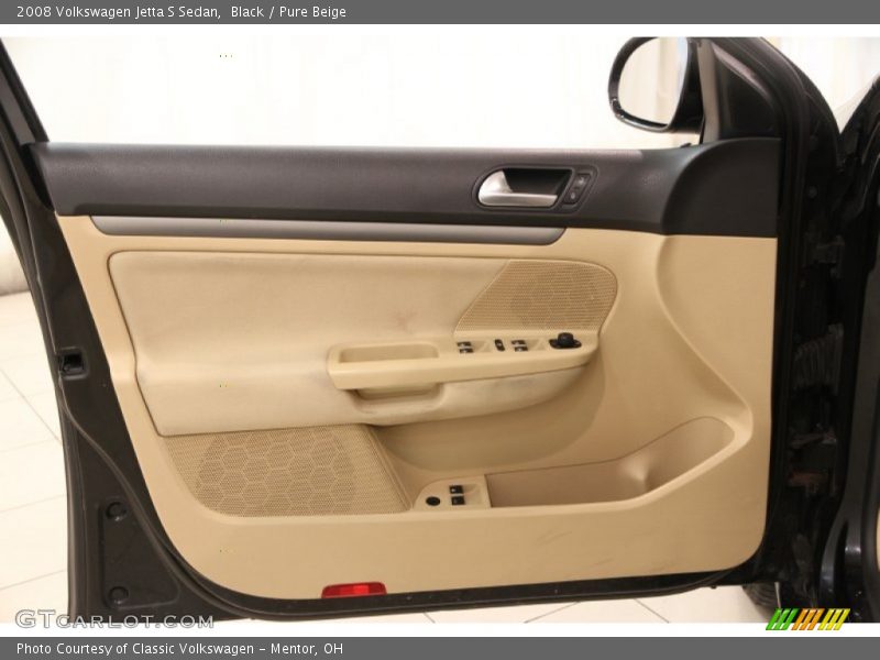 Black / Pure Beige 2008 Volkswagen Jetta S Sedan