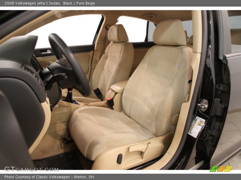 Front Seat of 2008 Jetta S Sedan