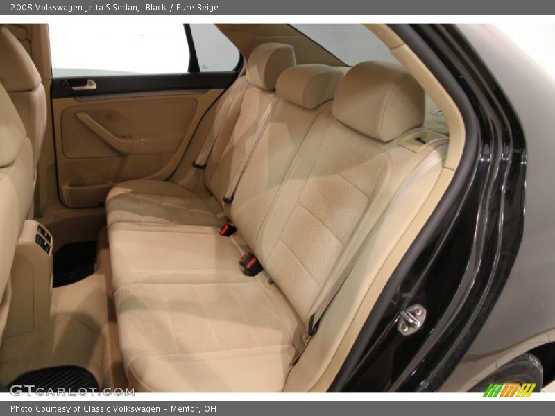 Black / Pure Beige 2008 Volkswagen Jetta S Sedan
