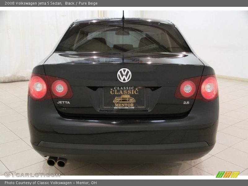 Black / Pure Beige 2008 Volkswagen Jetta S Sedan