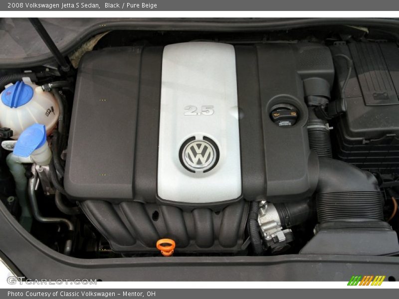 Black / Pure Beige 2008 Volkswagen Jetta S Sedan