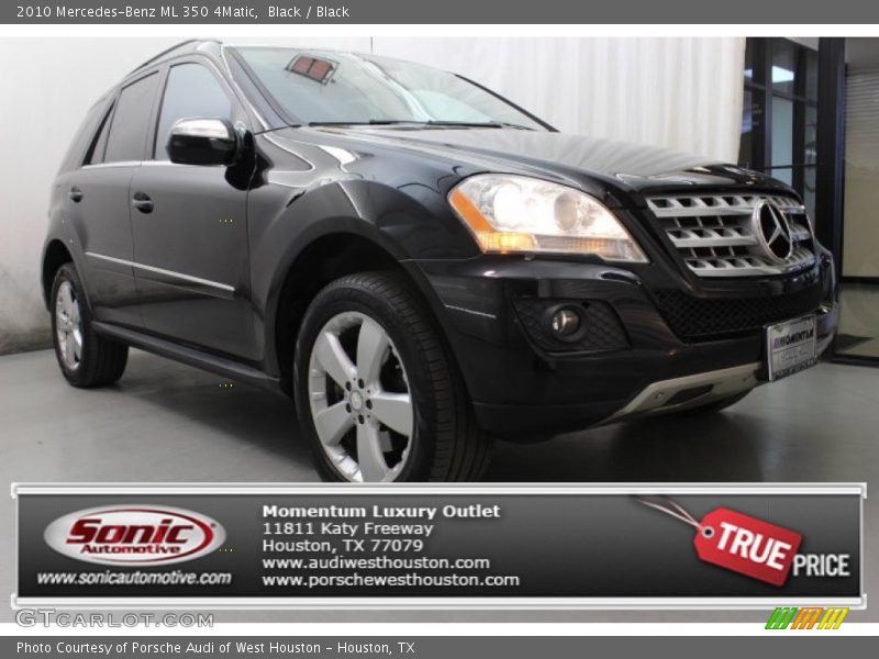 Black / Black 2010 Mercedes-Benz ML 350 4Matic