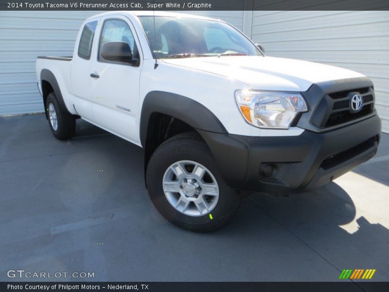 Super White / Graphite 2014 Toyota Tacoma V6 Prerunner Access Cab