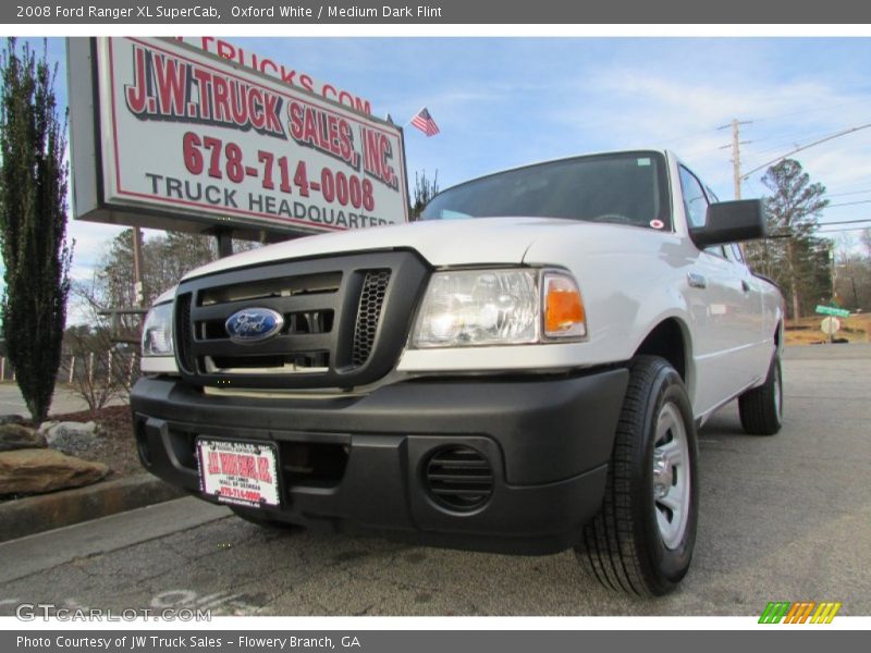 Oxford White / Medium Dark Flint 2008 Ford Ranger XL SuperCab