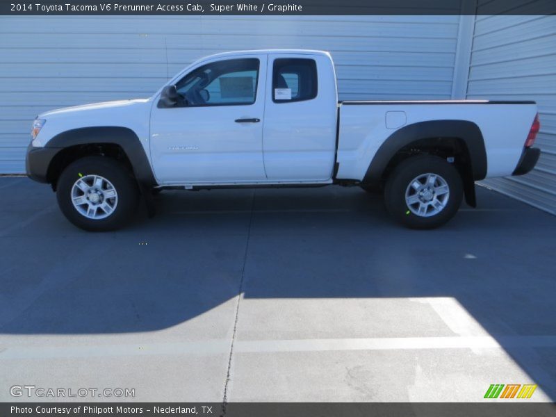 Super White / Graphite 2014 Toyota Tacoma V6 Prerunner Access Cab