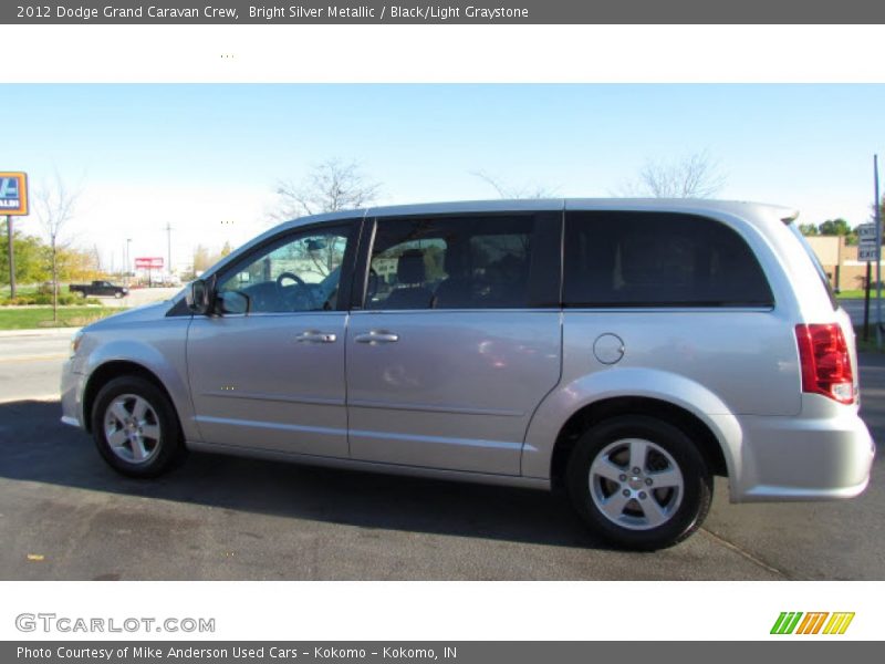 Bright Silver Metallic / Black/Light Graystone 2012 Dodge Grand Caravan Crew