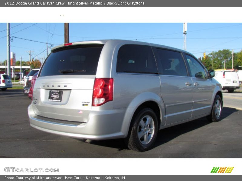Bright Silver Metallic / Black/Light Graystone 2012 Dodge Grand Caravan Crew
