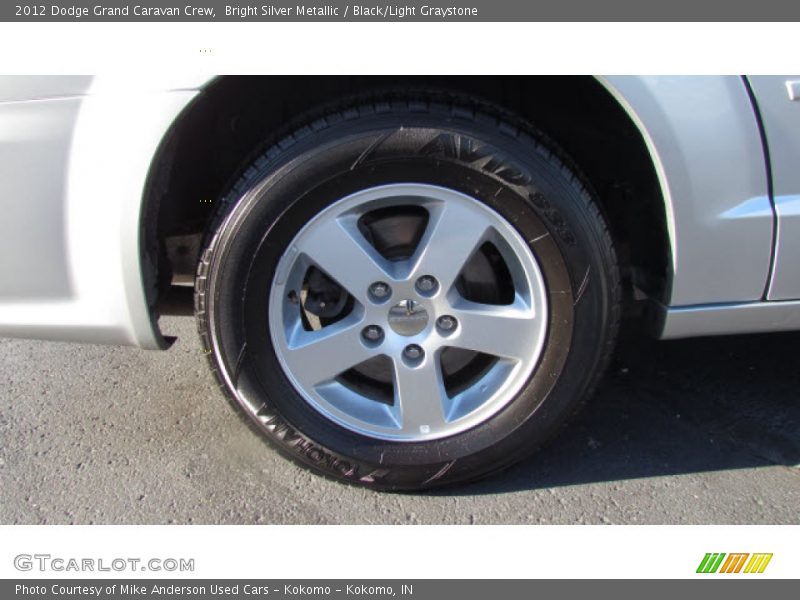 Bright Silver Metallic / Black/Light Graystone 2012 Dodge Grand Caravan Crew