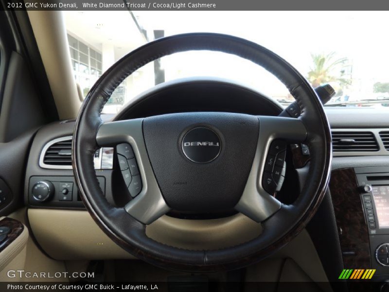 White Diamond Tricoat / Cocoa/Light Cashmere 2012 GMC Yukon Denali