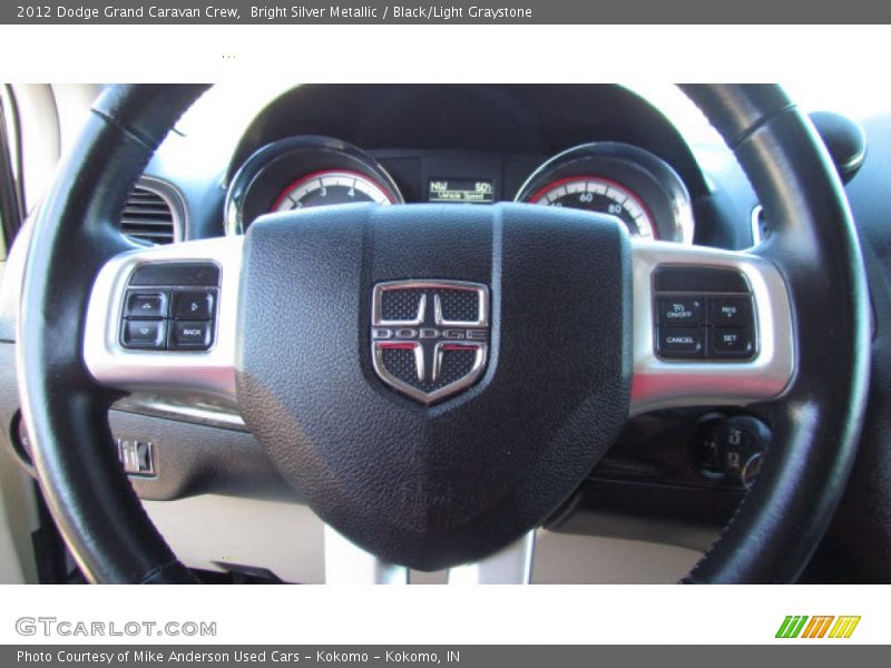 Bright Silver Metallic / Black/Light Graystone 2012 Dodge Grand Caravan Crew