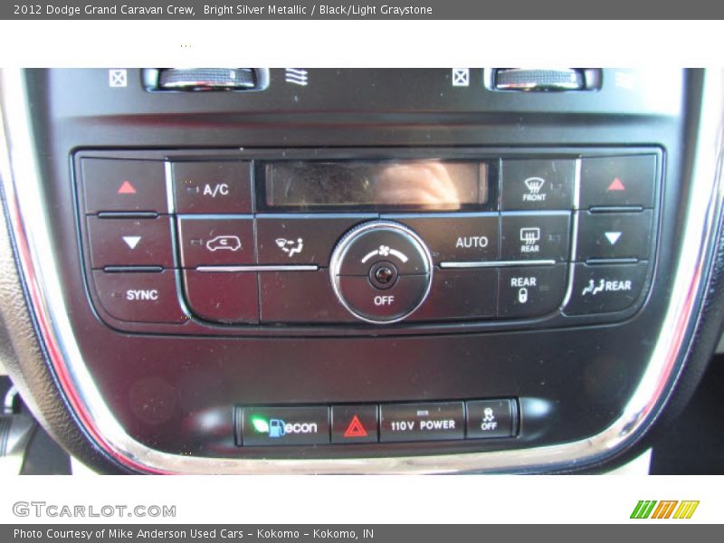 Bright Silver Metallic / Black/Light Graystone 2012 Dodge Grand Caravan Crew