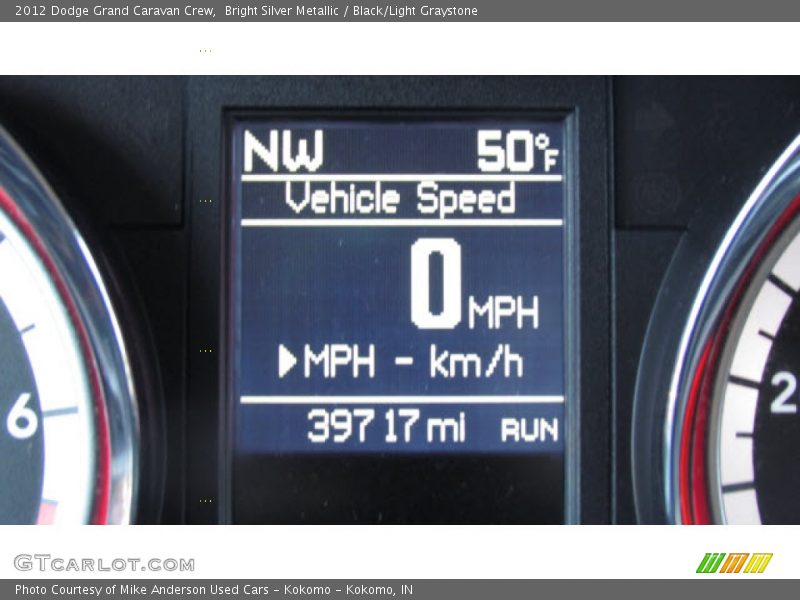 Bright Silver Metallic / Black/Light Graystone 2012 Dodge Grand Caravan Crew