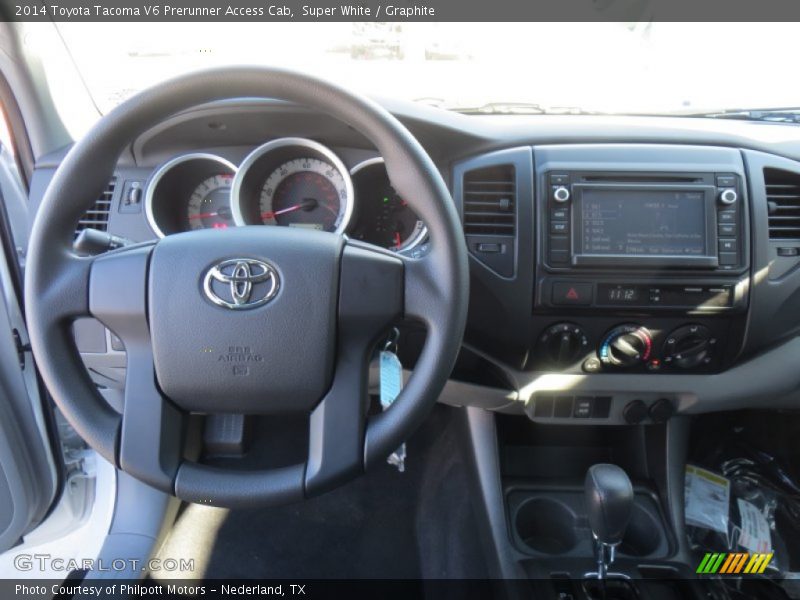 Super White / Graphite 2014 Toyota Tacoma V6 Prerunner Access Cab