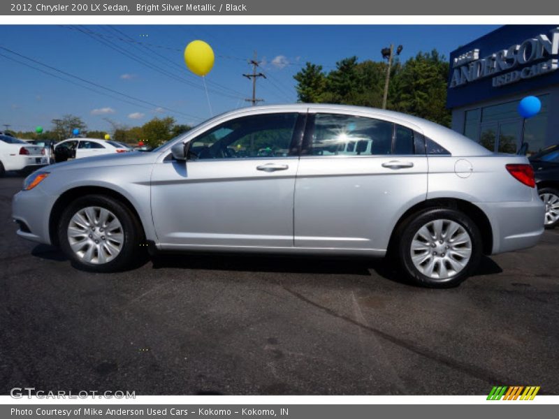Bright Silver Metallic / Black 2012 Chrysler 200 LX Sedan
