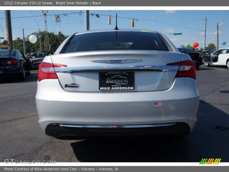 Bright Silver Metallic / Black 2012 Chrysler 200 LX Sedan