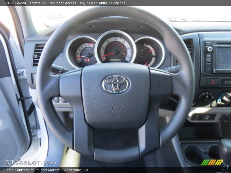Super White / Graphite 2014 Toyota Tacoma V6 Prerunner Access Cab