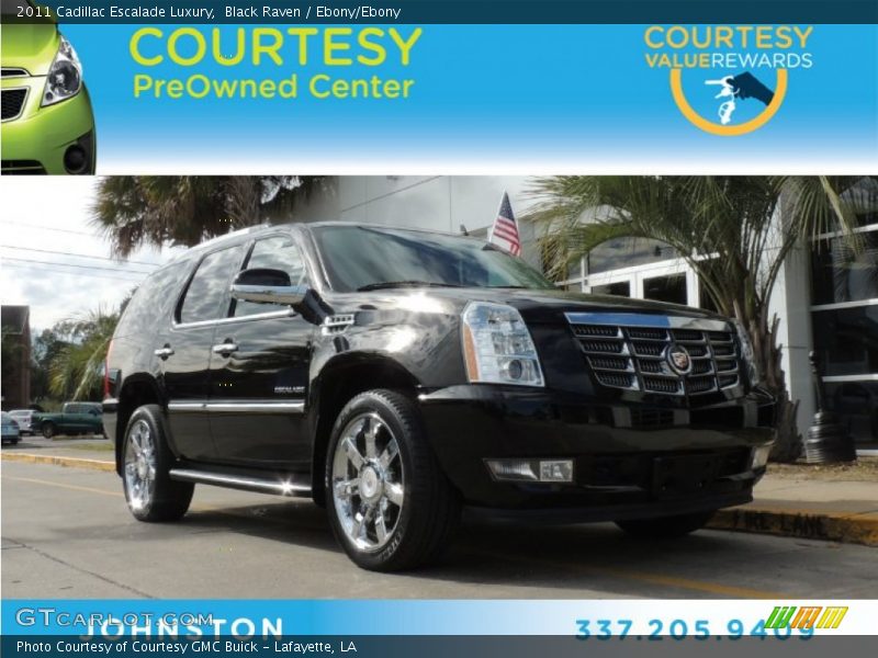 Black Raven / Ebony/Ebony 2011 Cadillac Escalade Luxury