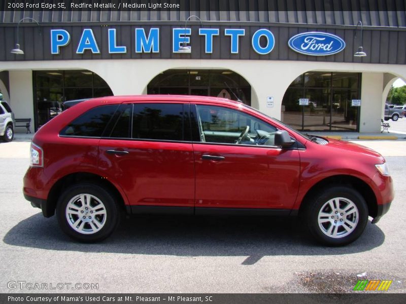 Redfire Metallic / Medium Light Stone 2008 Ford Edge SE