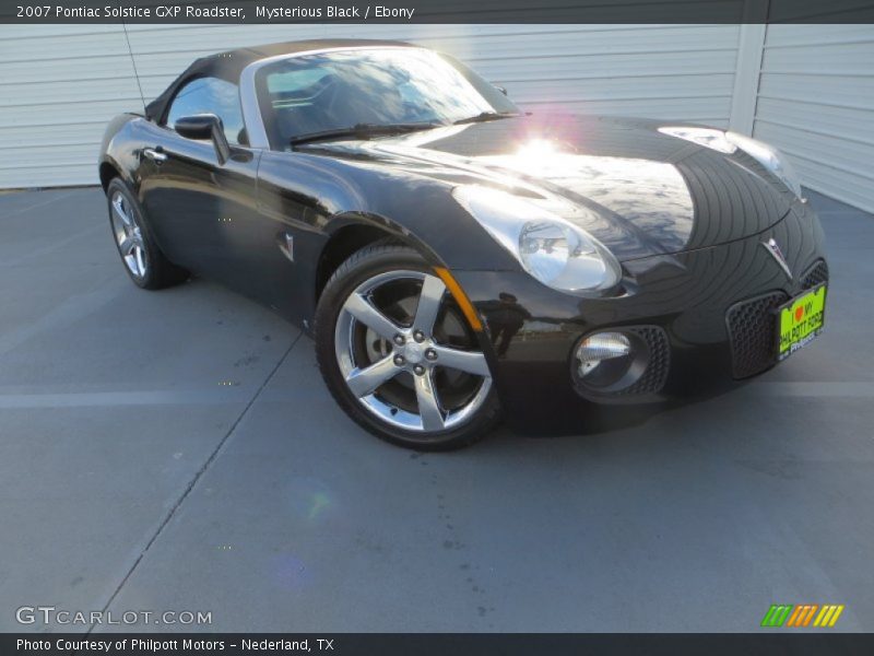 Mysterious Black / Ebony 2007 Pontiac Solstice GXP Roadster