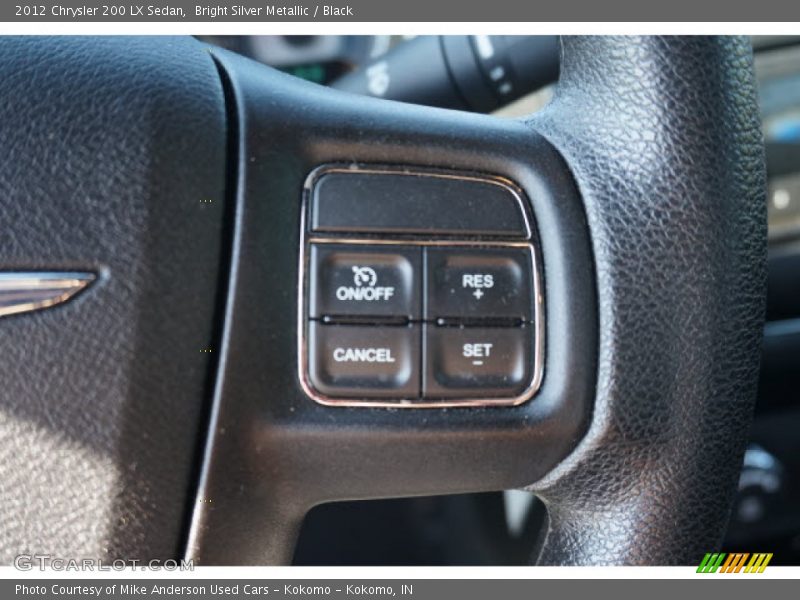 Bright Silver Metallic / Black 2012 Chrysler 200 LX Sedan