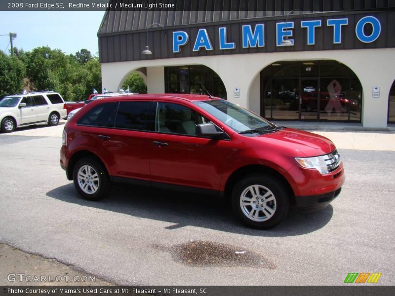 Redfire Metallic / Medium Light Stone 2008 Ford Edge SE