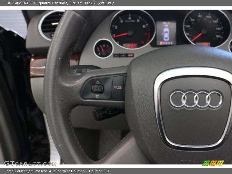Brilliant Black / Light Gray 2008 Audi A4 2.0T quattro Cabriolet