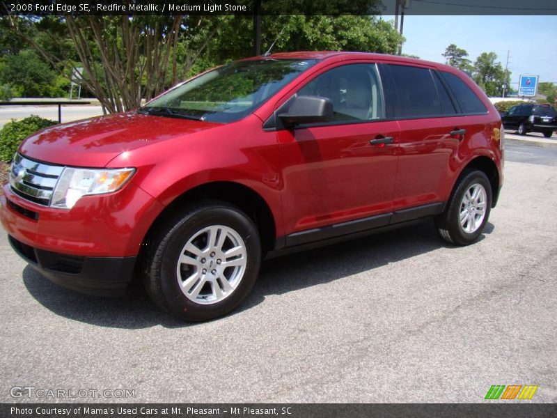 Redfire Metallic / Medium Light Stone 2008 Ford Edge SE