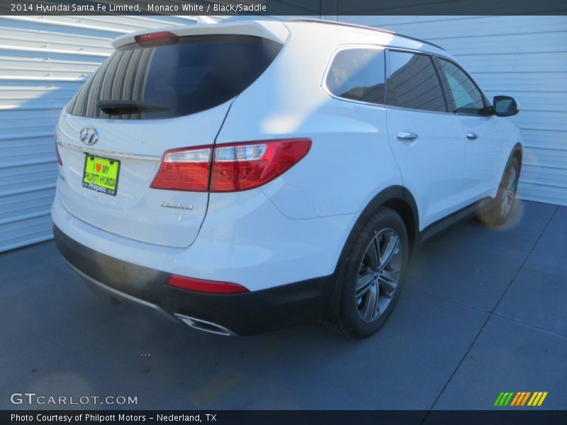 Monaco White / Black/Saddle 2014 Hyundai Santa Fe Limited