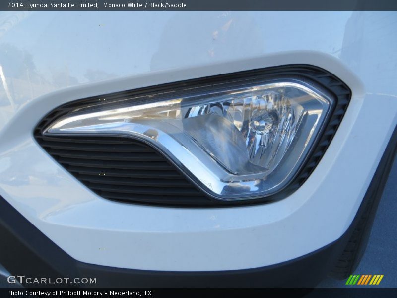 Monaco White / Black/Saddle 2014 Hyundai Santa Fe Limited