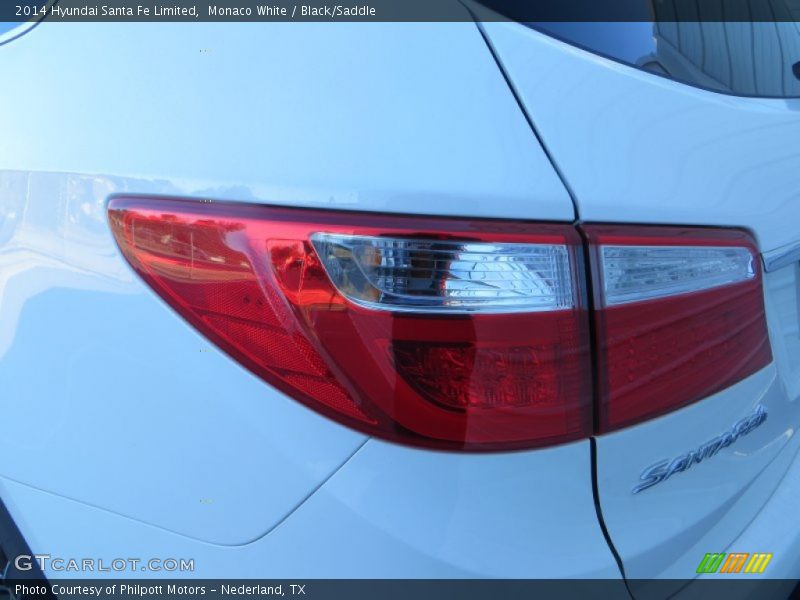Monaco White / Black/Saddle 2014 Hyundai Santa Fe Limited