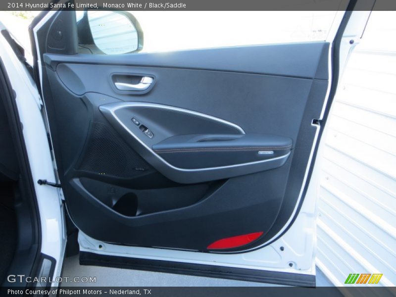 Monaco White / Black/Saddle 2014 Hyundai Santa Fe Limited