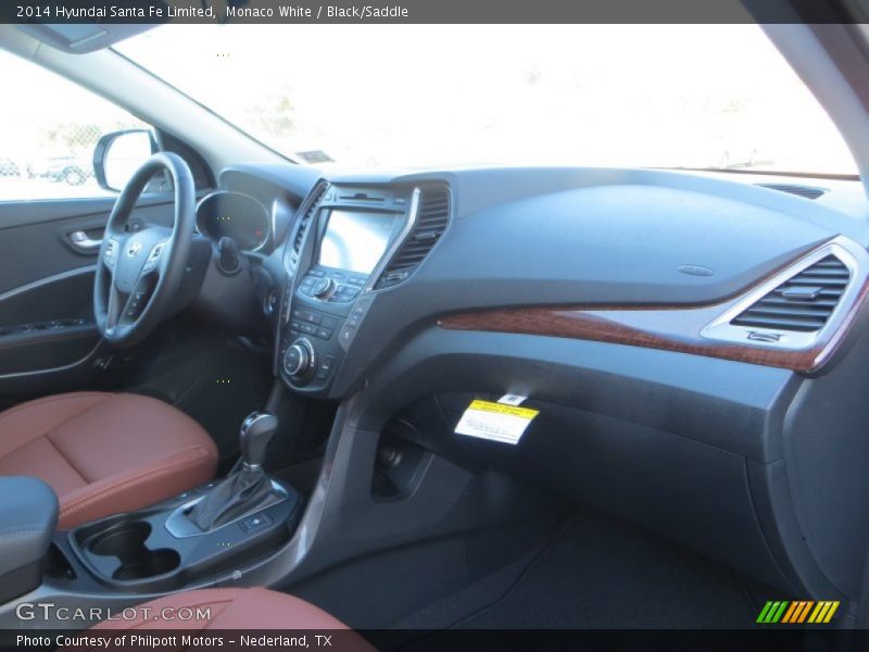 Monaco White / Black/Saddle 2014 Hyundai Santa Fe Limited