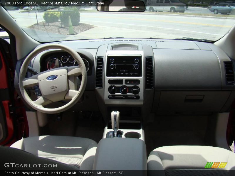 Redfire Metallic / Medium Light Stone 2008 Ford Edge SE