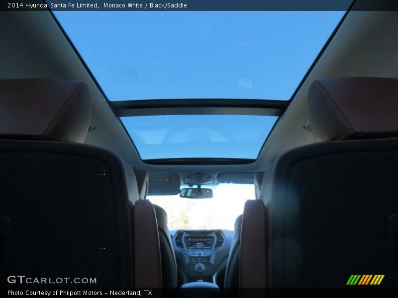 Monaco White / Black/Saddle 2014 Hyundai Santa Fe Limited