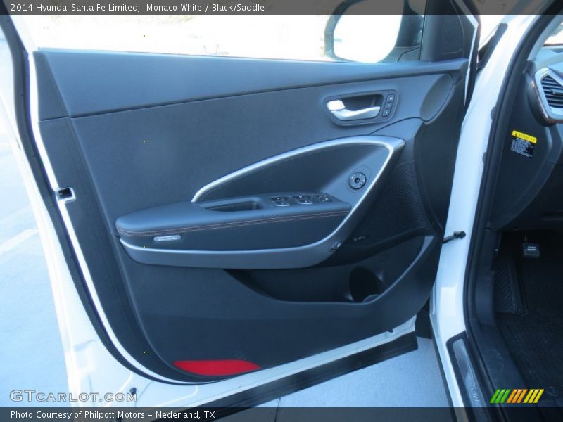 Monaco White / Black/Saddle 2014 Hyundai Santa Fe Limited
